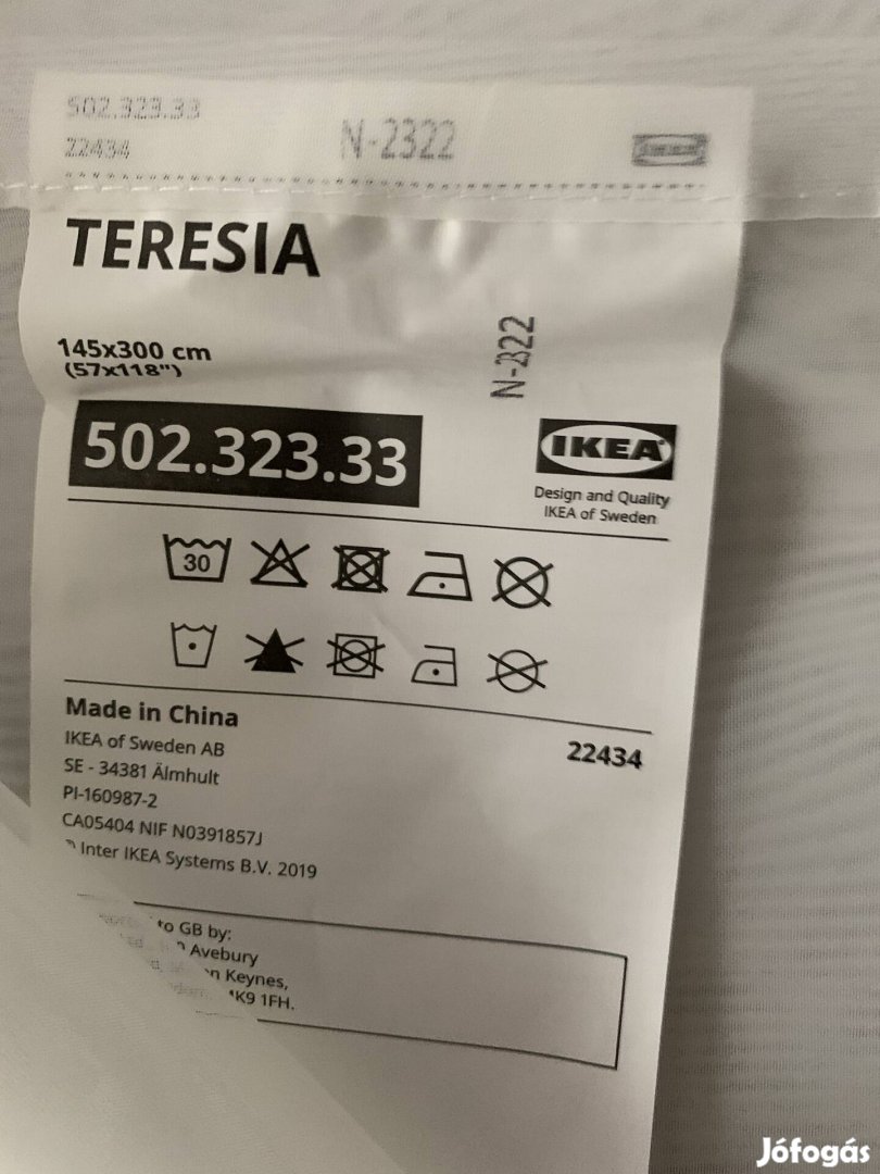 IKEA fehér függöny