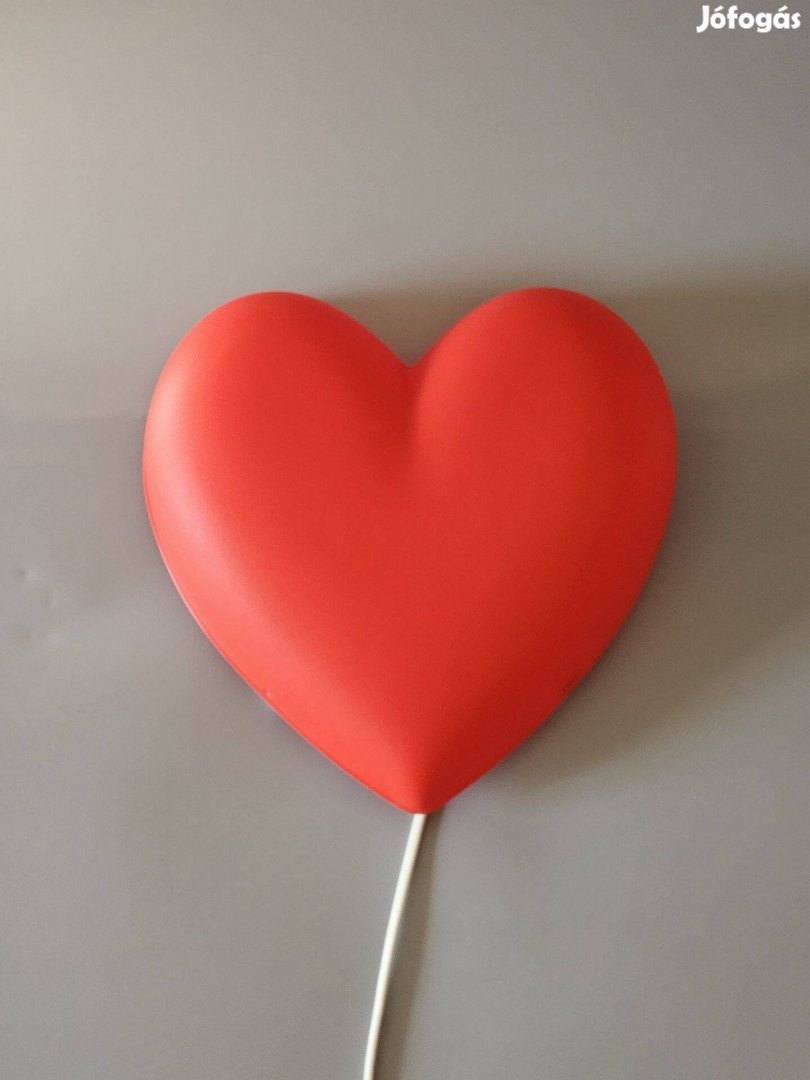 IKEA piros szív alakú gyerekszobai lámpa (pirosszínű gyereklámpa)