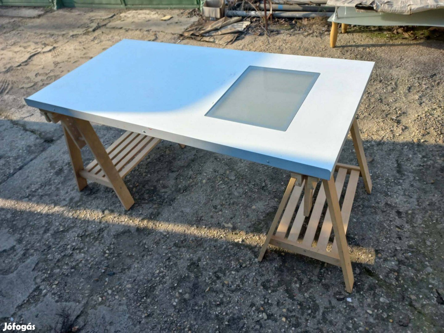 IKEA profi művészrajzasztal dönthető, üvegbetétes,