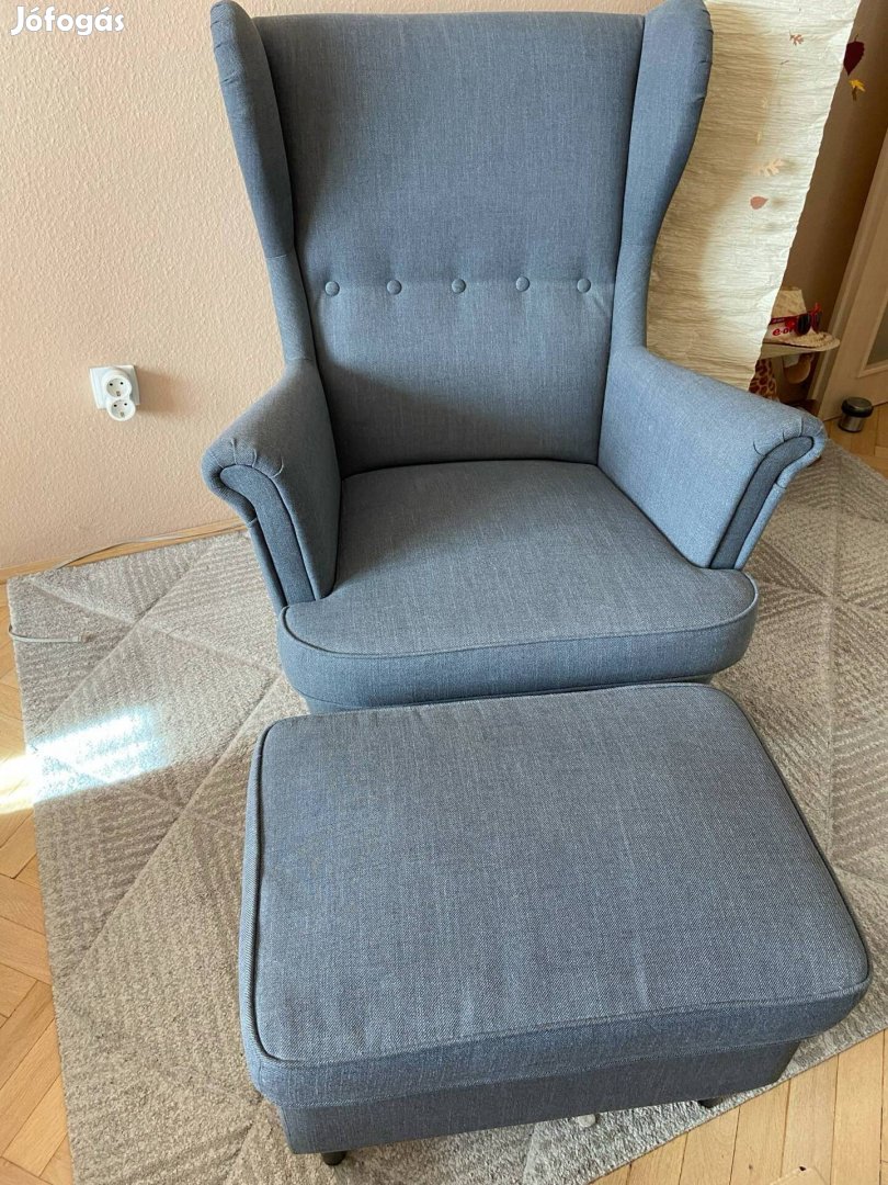 IKEA strandmon fotel lábtartóval ikeás
