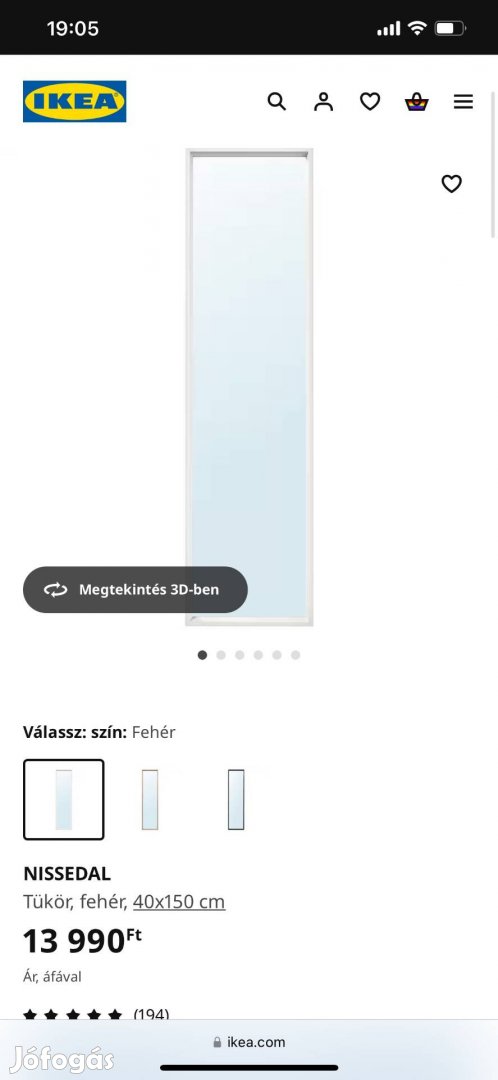 IKEA szürke tükör