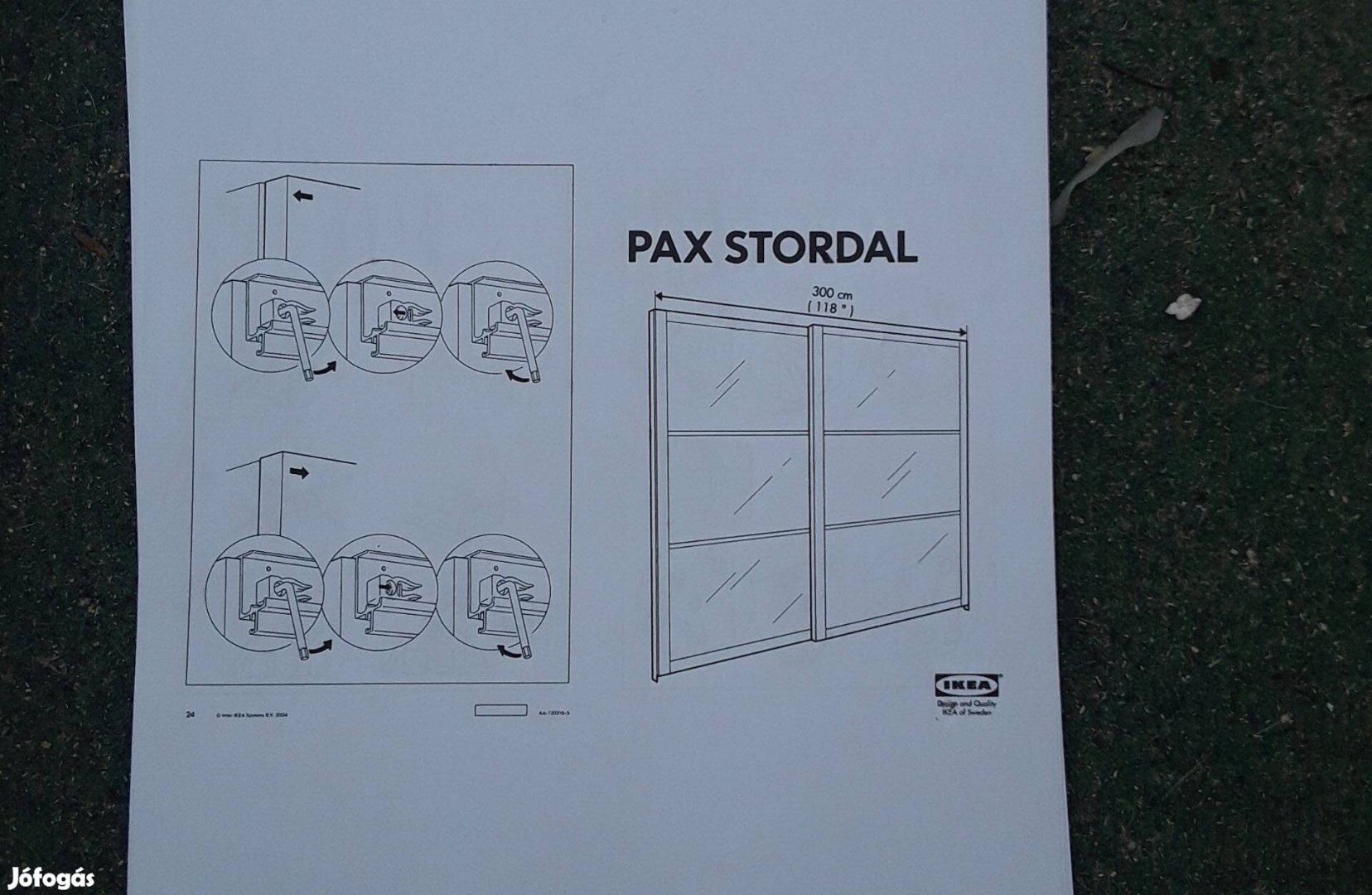 IKEA üveges kétszárnyú tolóajtó