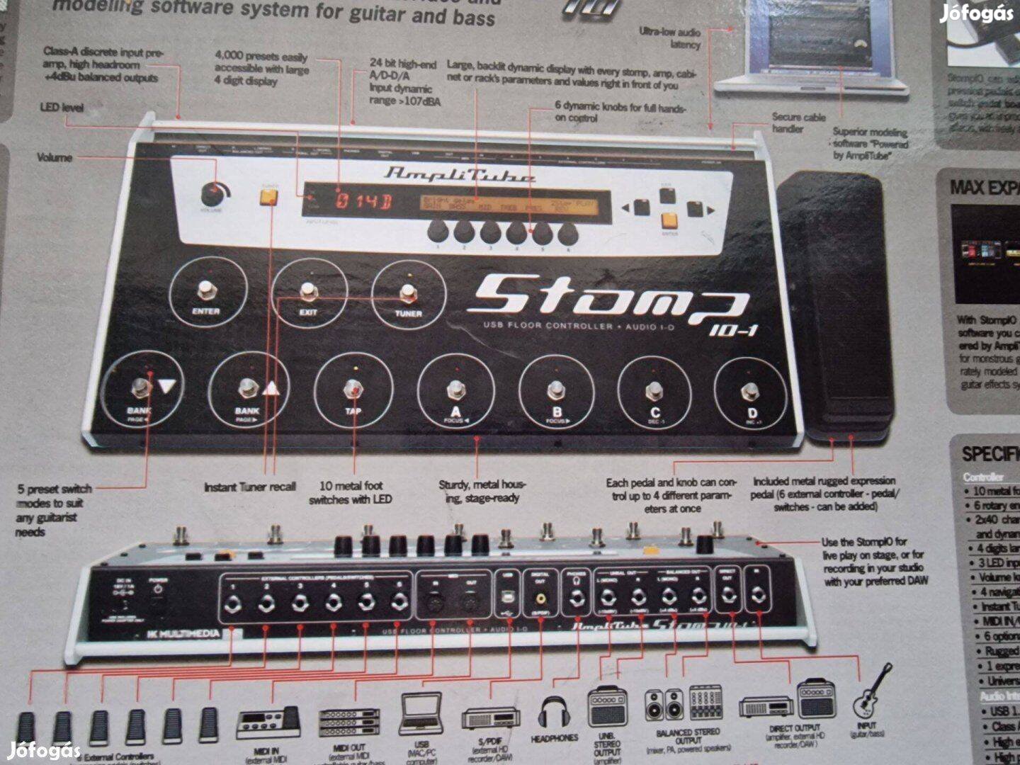 IK Multimedia Amplitube Stomp 10-1 USB padlóvezérlő és interfész eladó