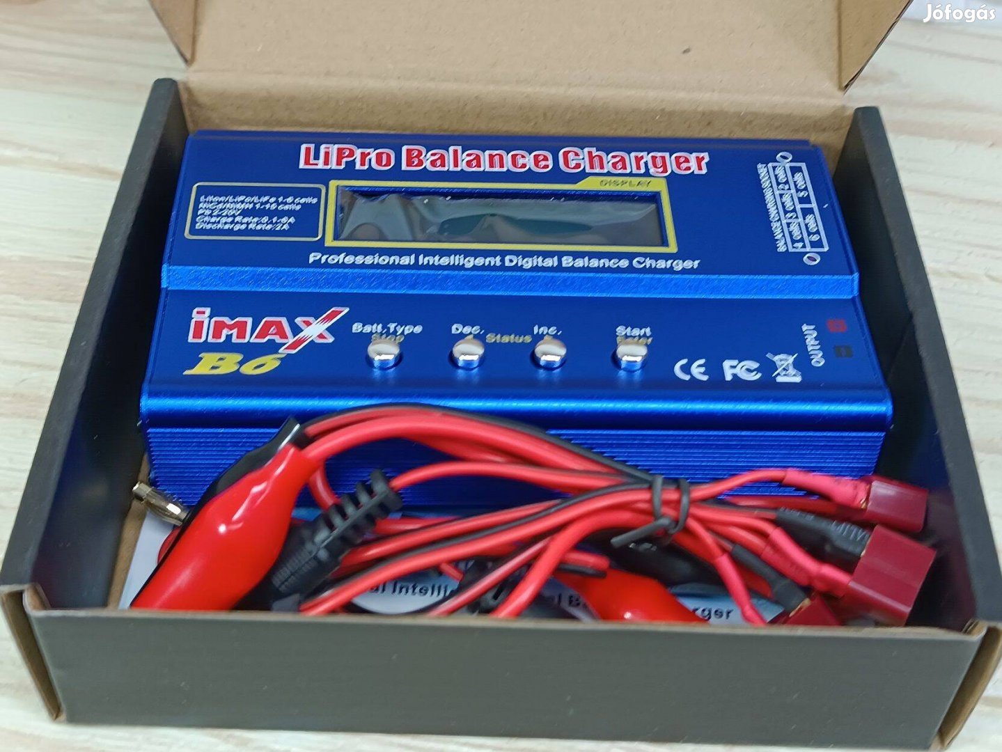 IMAX B6 80W LCD kijelzős Digitális RC Lipo NiMh akkutöltő kábellel 100