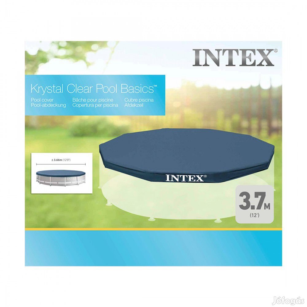 INTEX 28031 fémvázas takaró, 366 cm takarófólia, védőtakaró fémvázas,