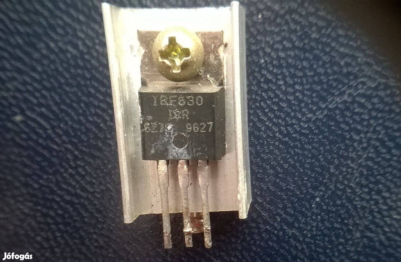 IRF 630 tranzisztor , N-MOSFET , 200 V , 9 A , bontott , eredeti