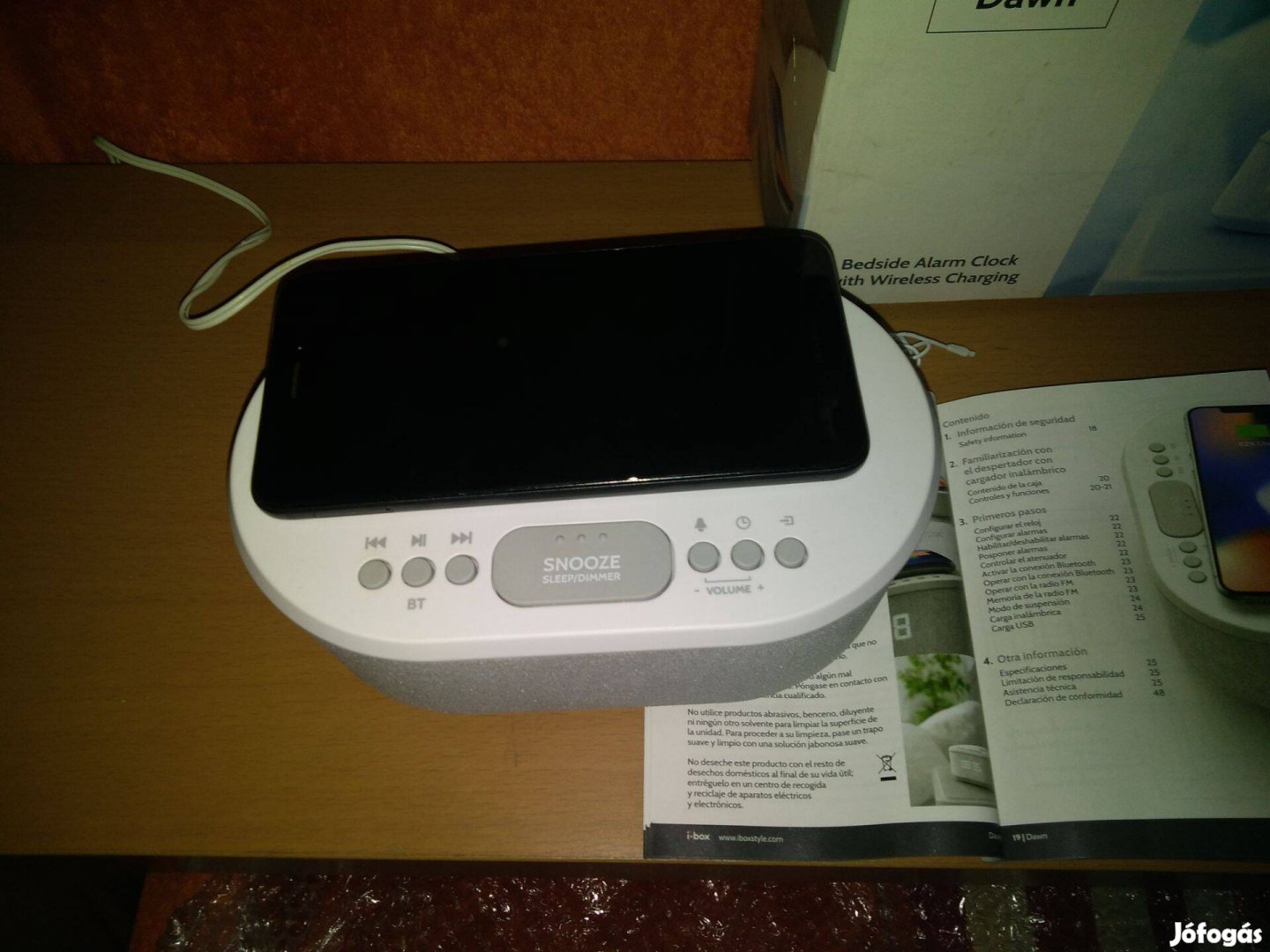 I-Box Dawn Rádiós Ébresztő LED USB BLUETOOTH