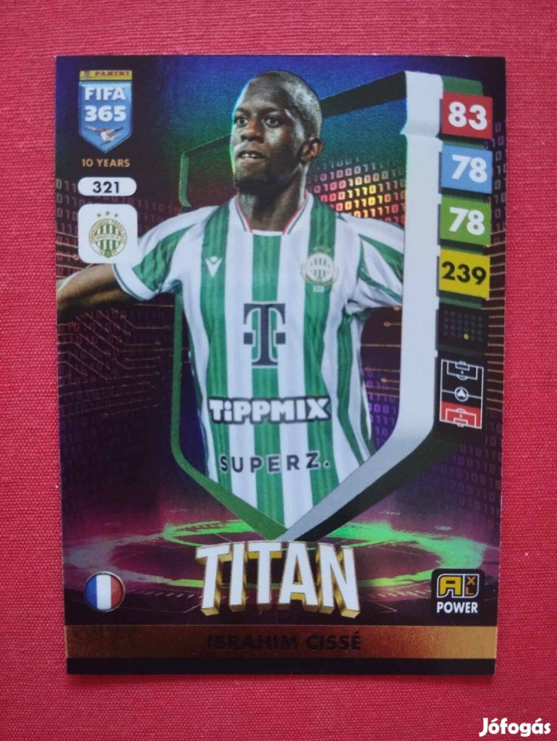 Ibrahim Cissé (Ferencváros) FIFA 365 2025 Power Titan focis kártya