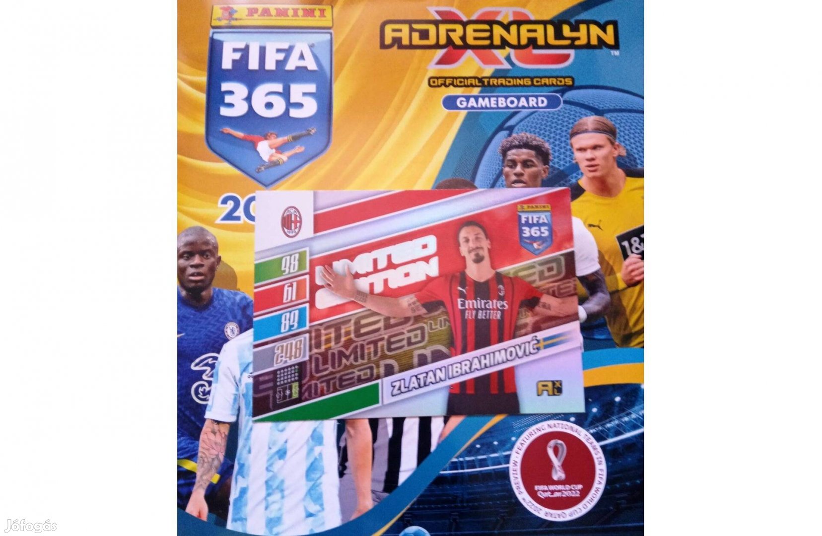 Ibrahimovic Panini Fifa 365 2022 XXL Limited focis kártya
