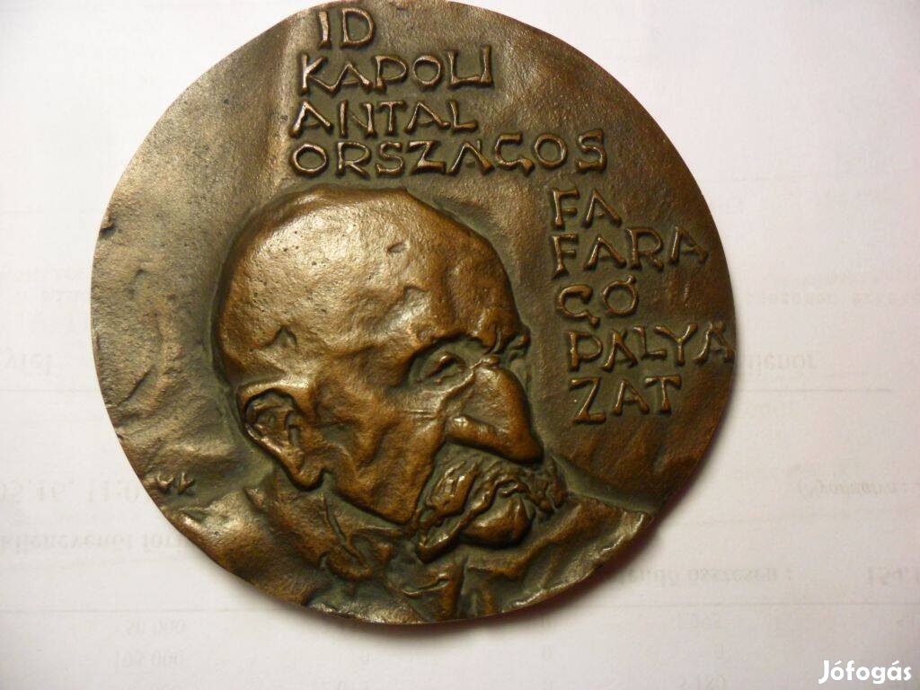 Id. Kapoli Antal bronz emlékplakett