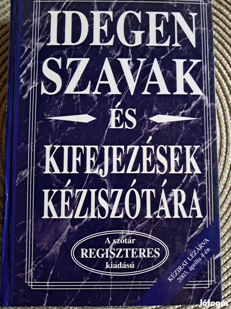 Idegen Szavak És Kifejezések Szótára 