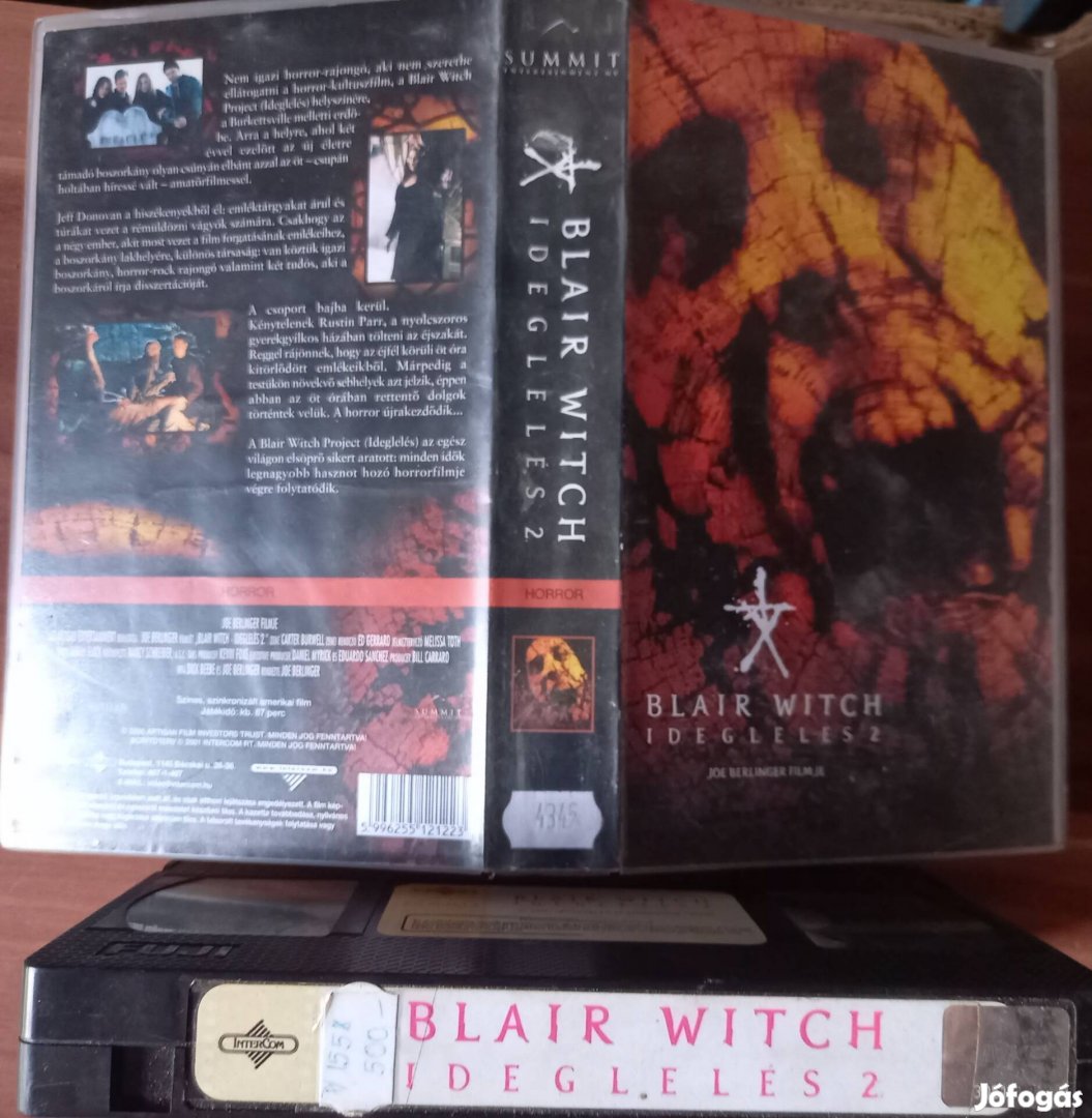 Ideglelés 2. -Blair witch - horror  vhs