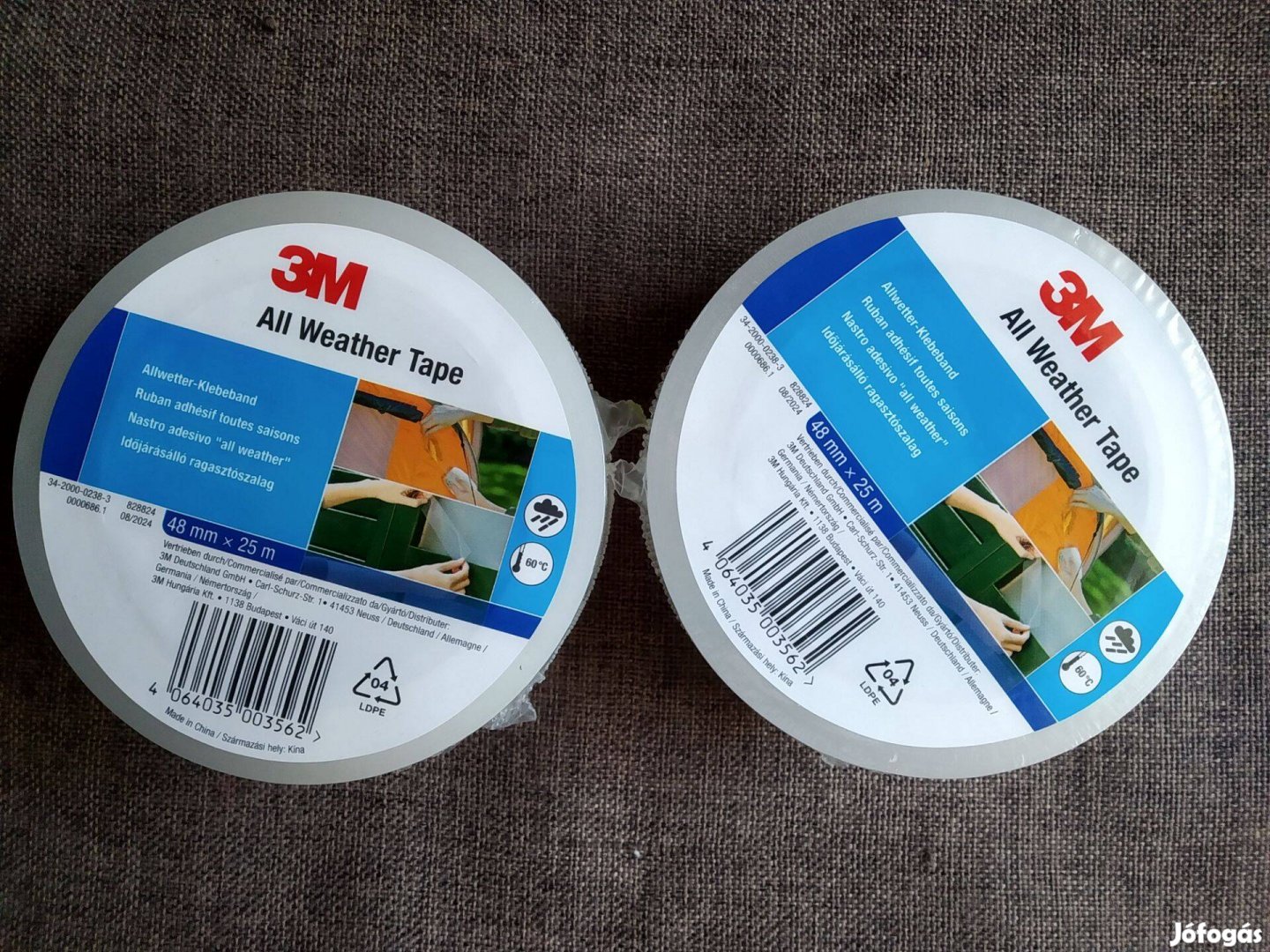 Időjárás álló erős kültéri ragasztó szalag 2 db