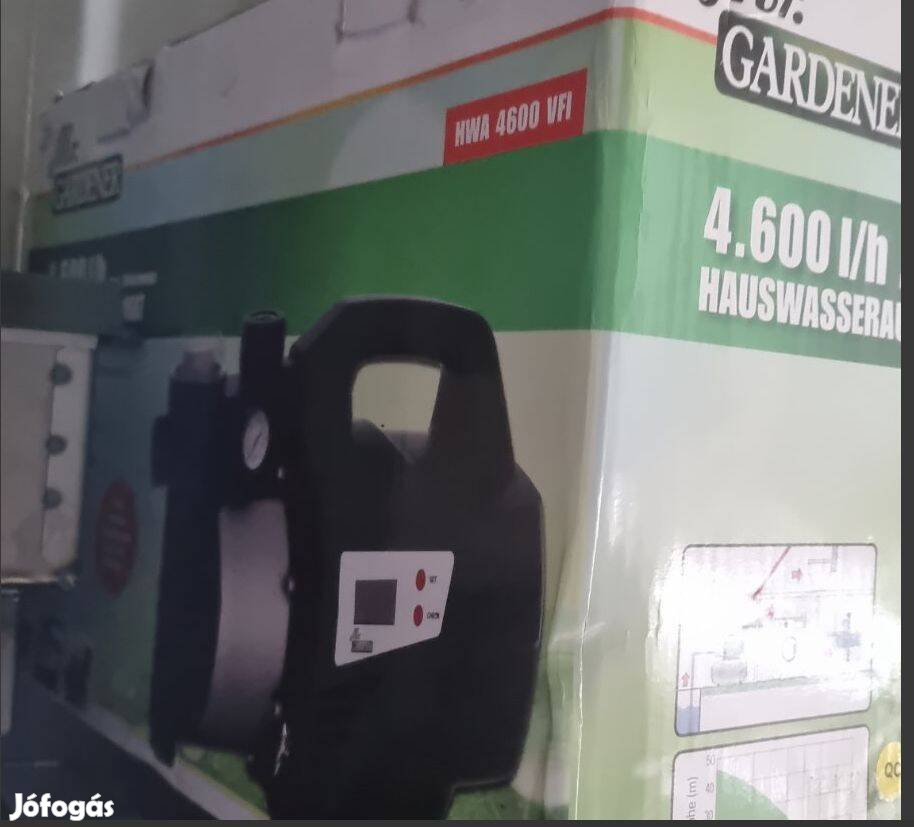 Időkapcsolóval, erős 1100W-os kerti szivattyú, digitális kijelzővel
