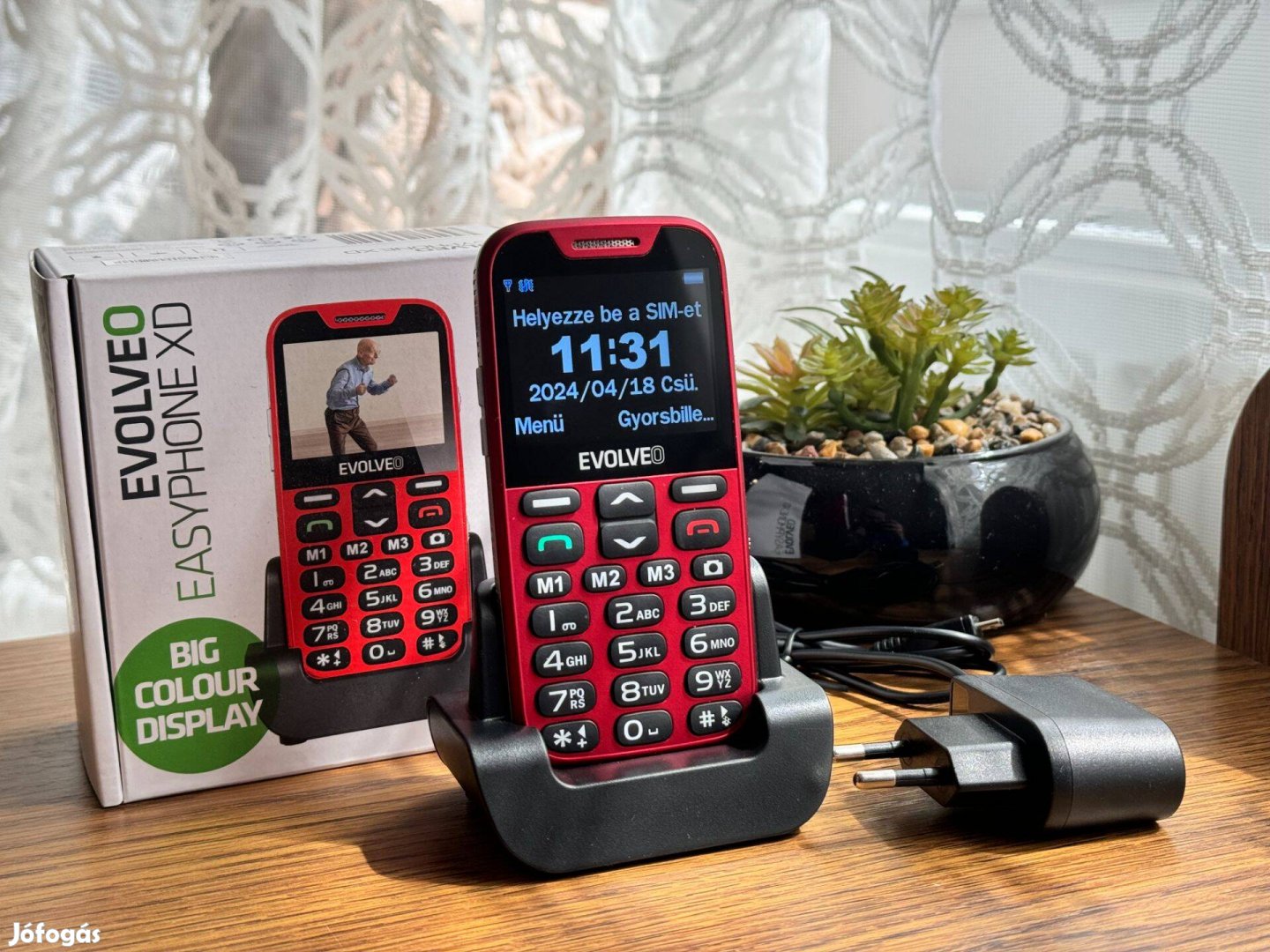 Időseknek mobiltelefon nagyszülő nyomógombos Evolveo Easyphone XD