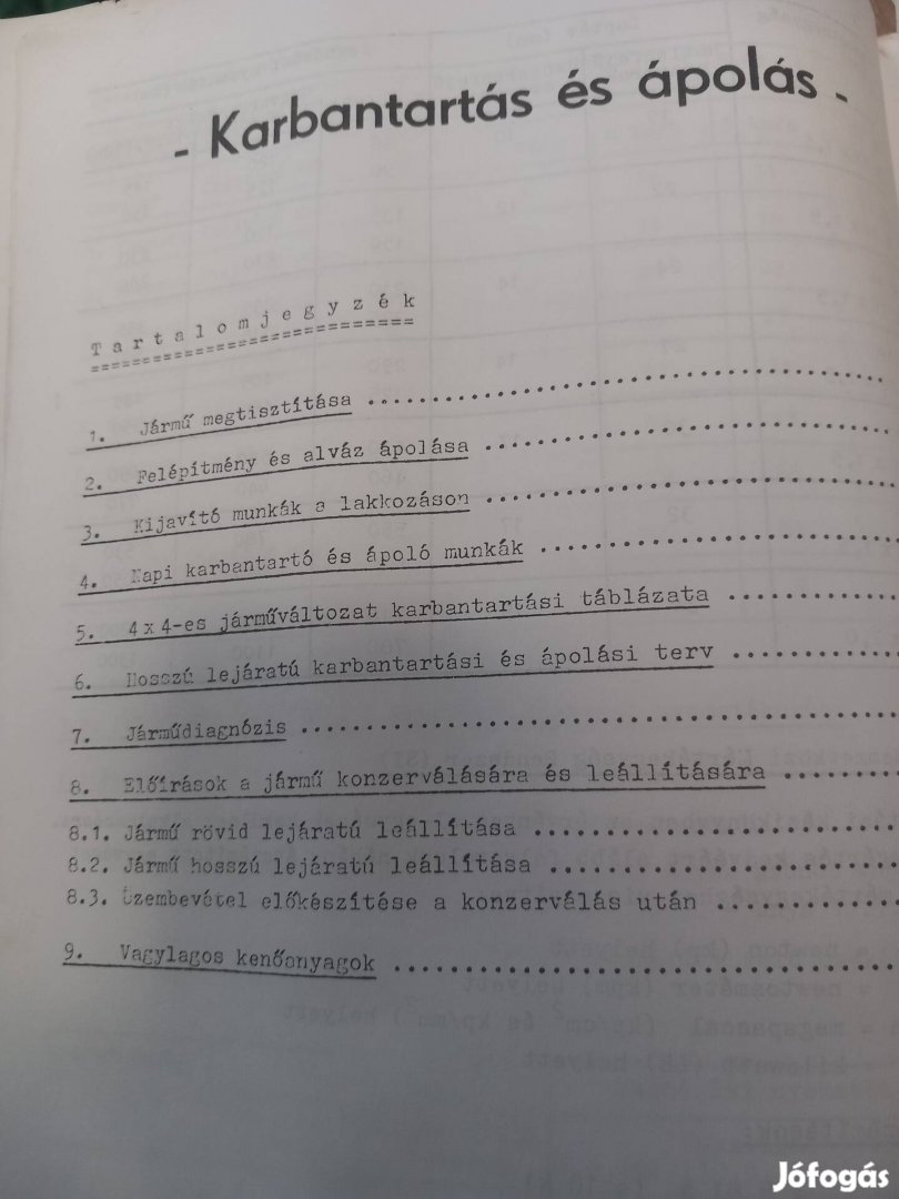 Ifa L60 javítási kézikönyv eladó!