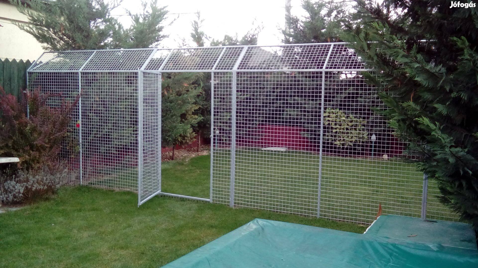 Igényes elkészített horganyzott állat ketrec