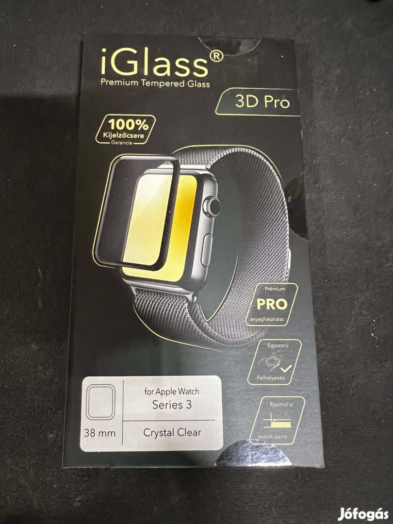 Iglass Pro kijelzővédő fólia Apple Watch Series 3 38mm