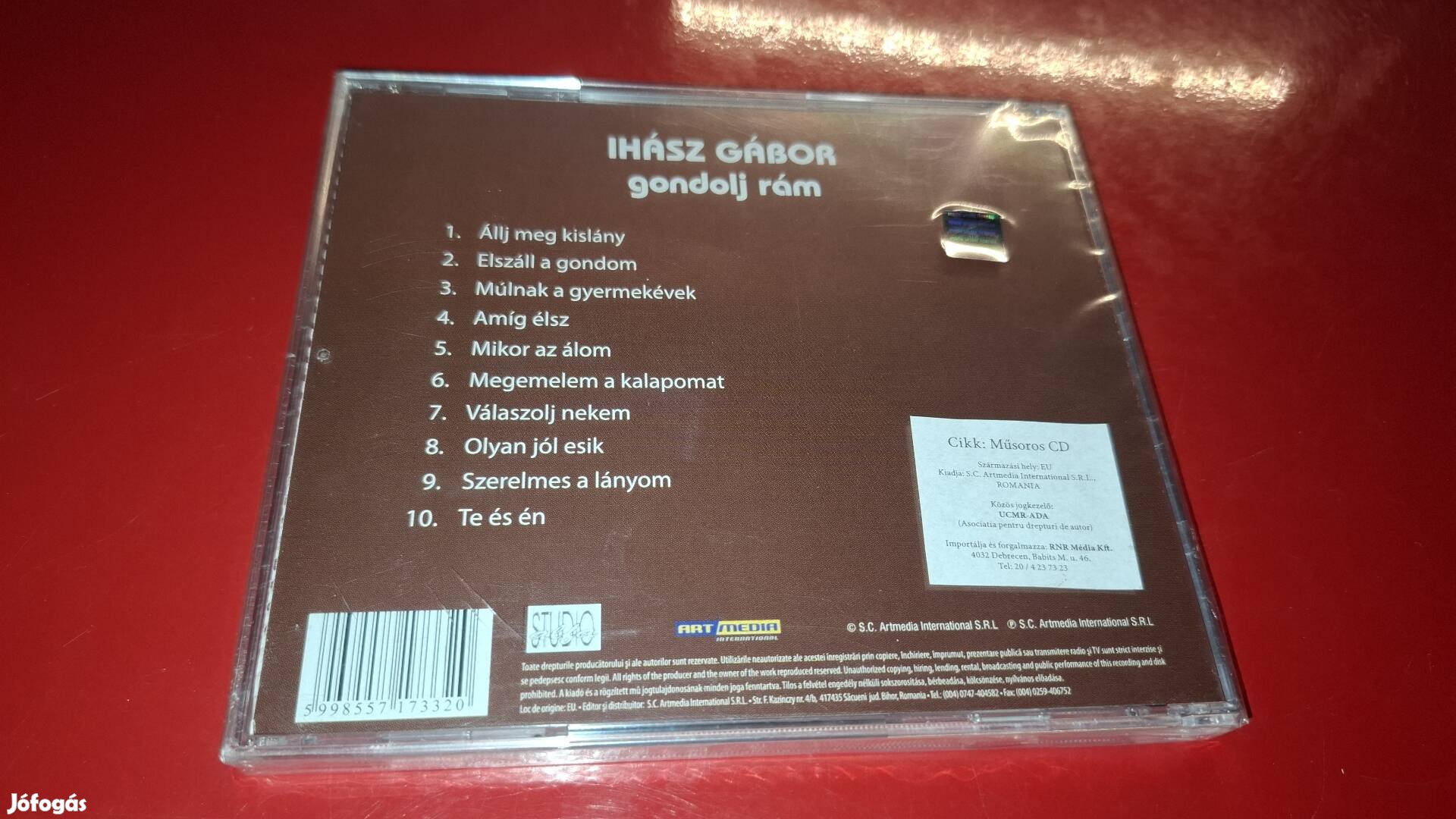 Ihász Gábor Gondolj rám Cd Új Romania