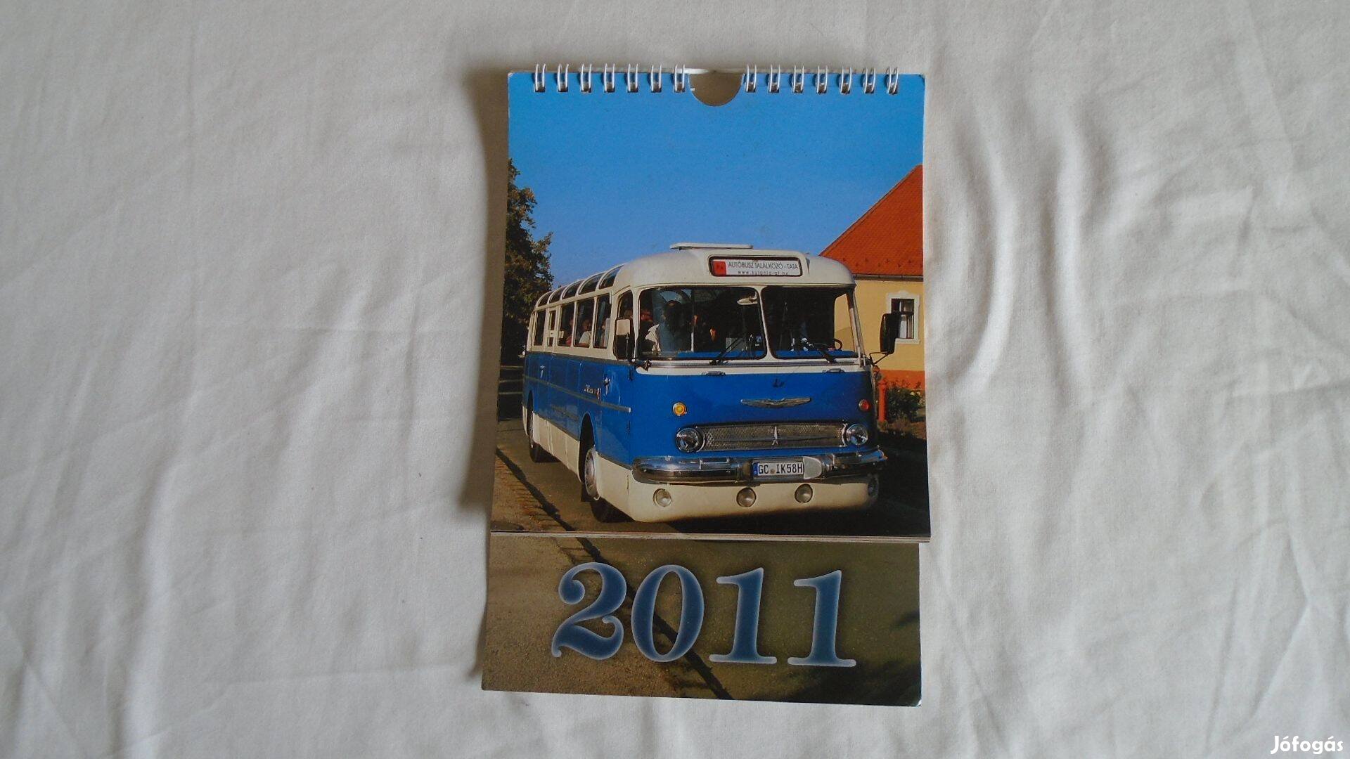 Ikarus Buszos képeslapos - 2011-es fali naptár -újszerű -Gyűjtőknek!