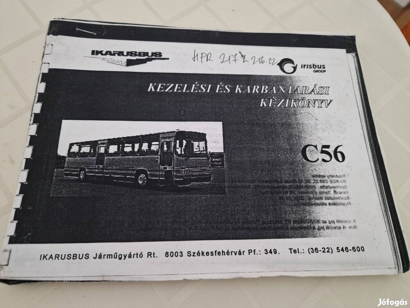 Ikarus C56 fénymásolt kezelési utasítás 