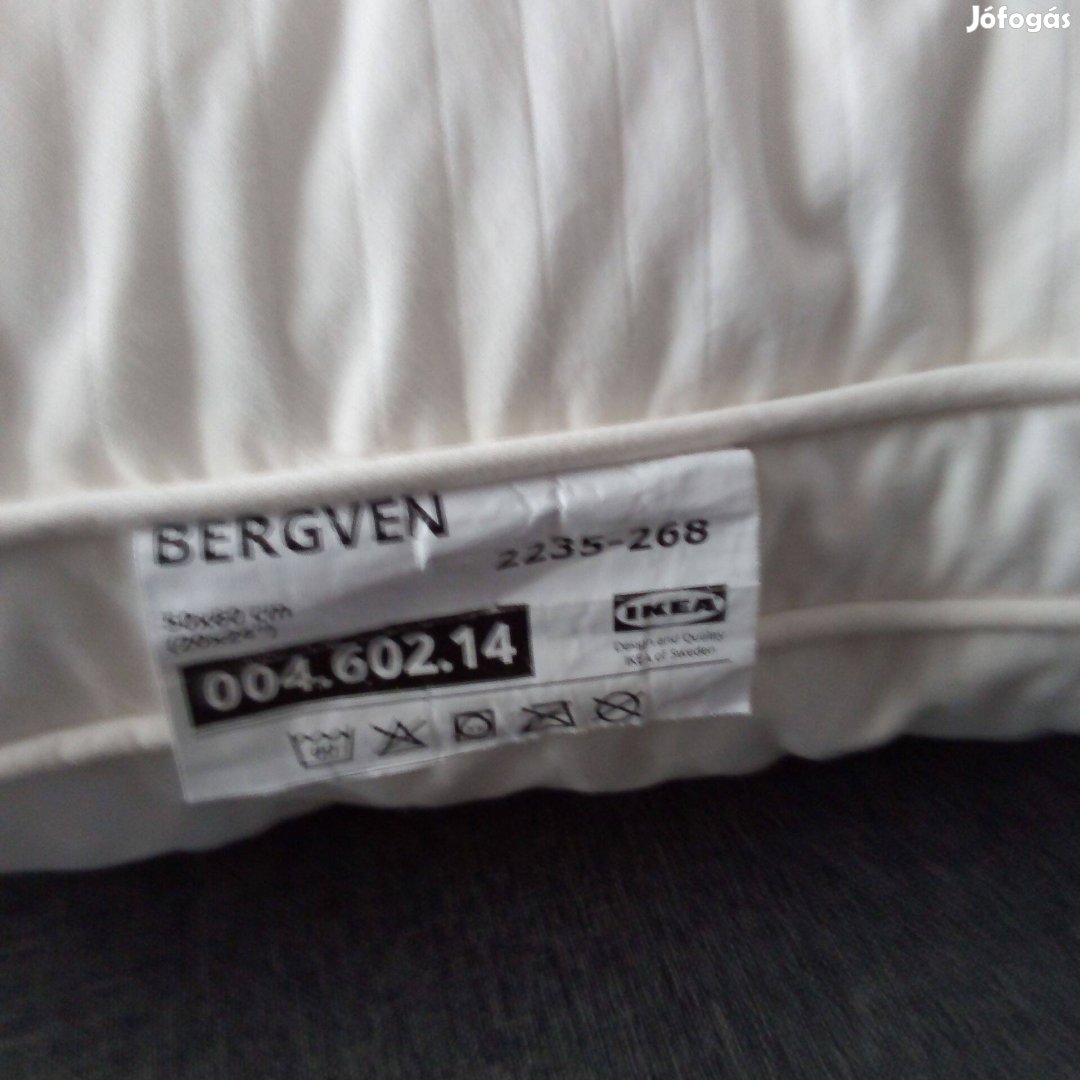 Ikea Bergven félpárna, toll-pehely töltetű új párna.50x60 cm