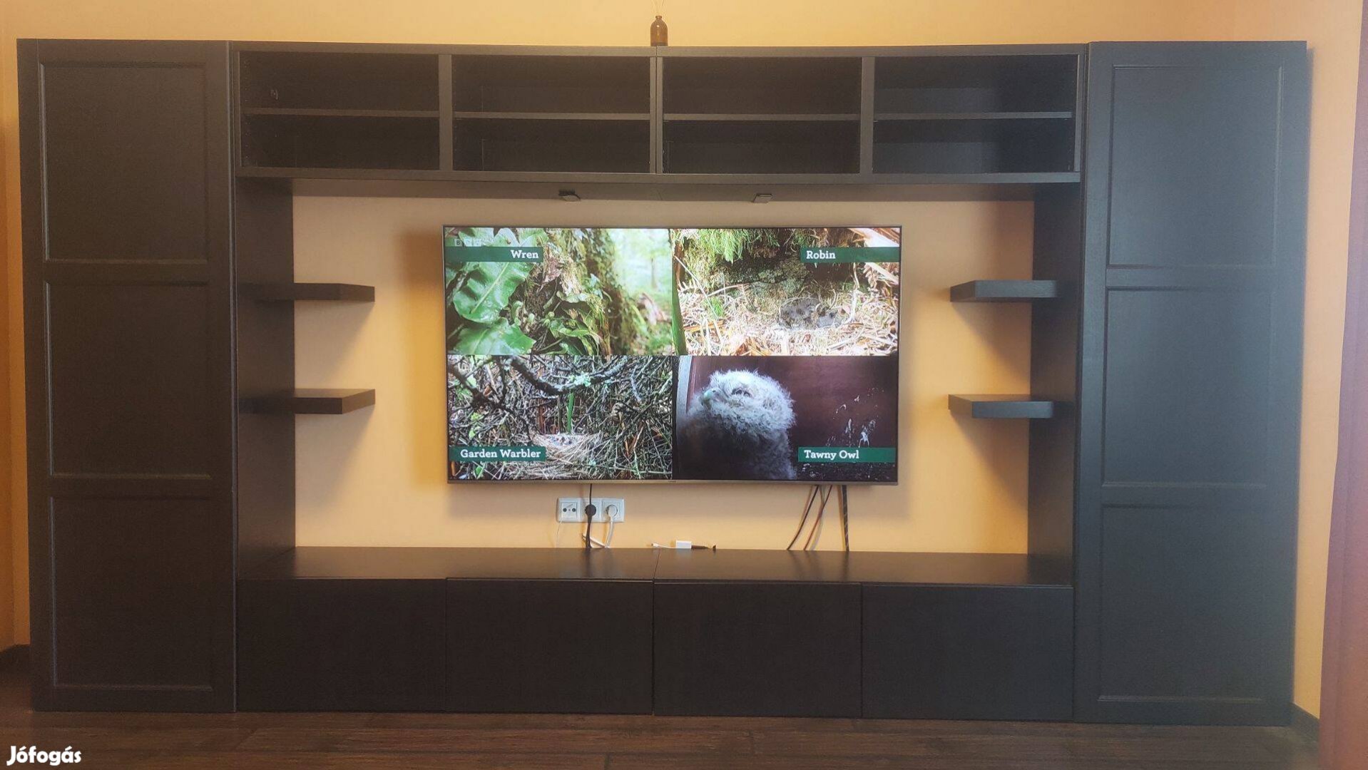 Ikea Besta Wasbo Polcos elem több féle Fekete Barna