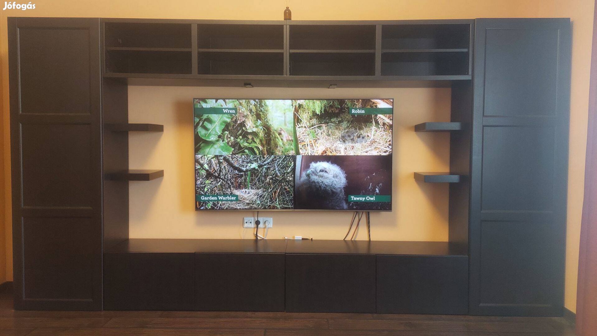 Ikea Besta Wasbo Polcos elem több féle Fekete Barna Egyben 139999