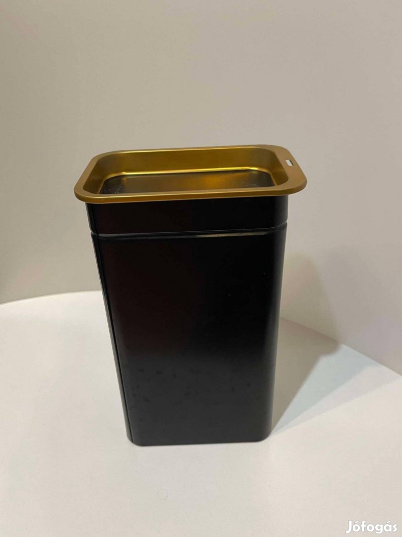 Ikea Blomning Kávés teás fémdoboz tároló doboz tetővel 11x7x20 cm