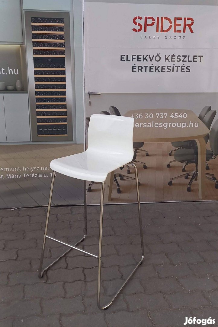 Ikea Glenn bárszék, magasított szék, fehér színű - használt szék