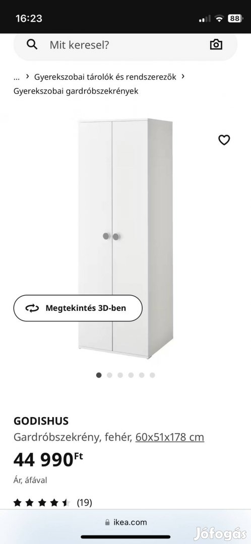 Ikea Godishus gardrób szekrény