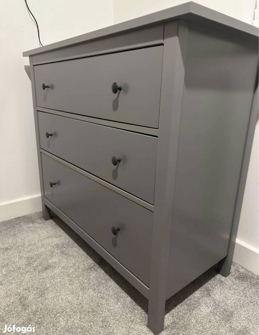 Ikea Hemnes 3 fiókos szürke komód