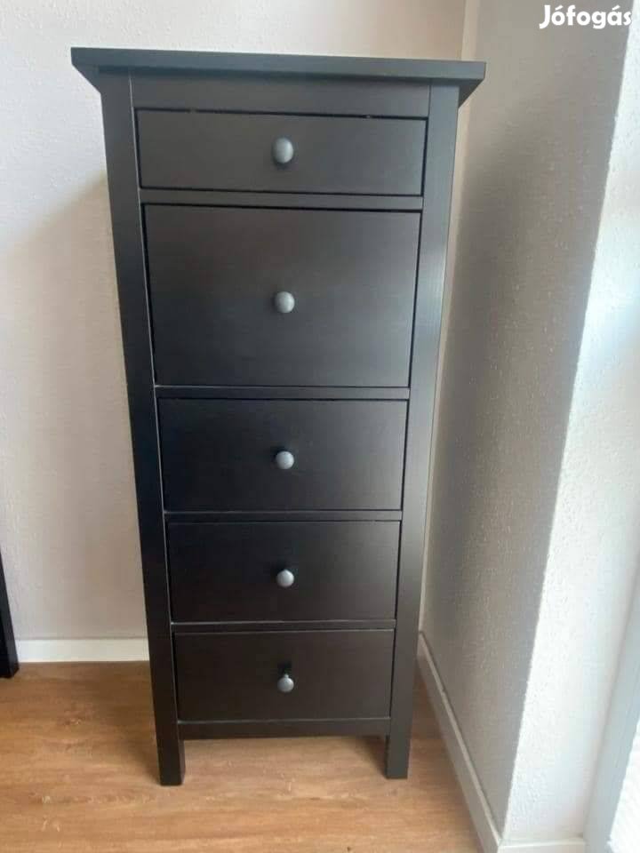 Ikea Hemnes 5 fiókos komód (tömör fa)