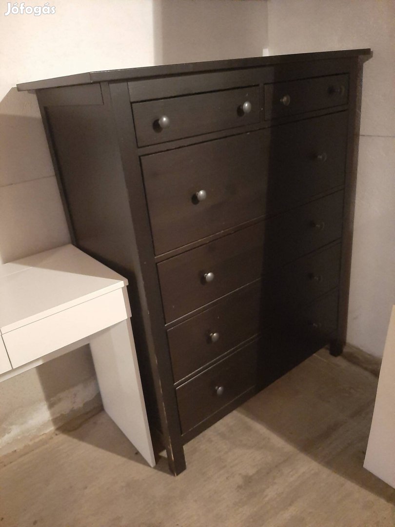 Ikea Hemnes magas fekete komód