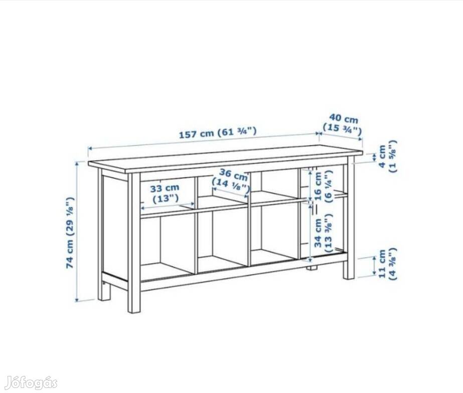 Ikea Hemnes rakodóasztal , polc