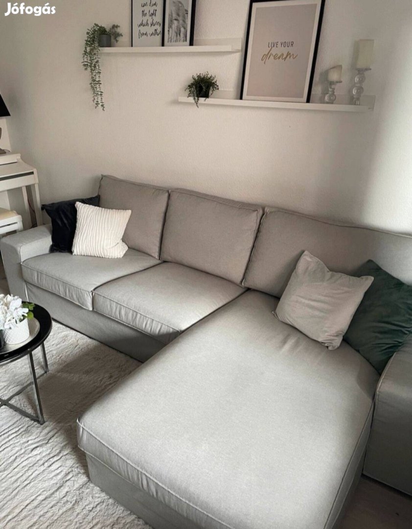 Ikea Kivik 3 személyes kanapé fekvőfotellel 