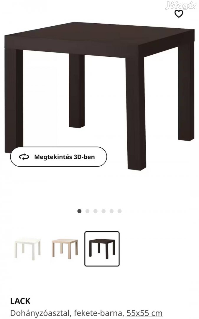 Ikea Lack asztal (55x55x45) fehér