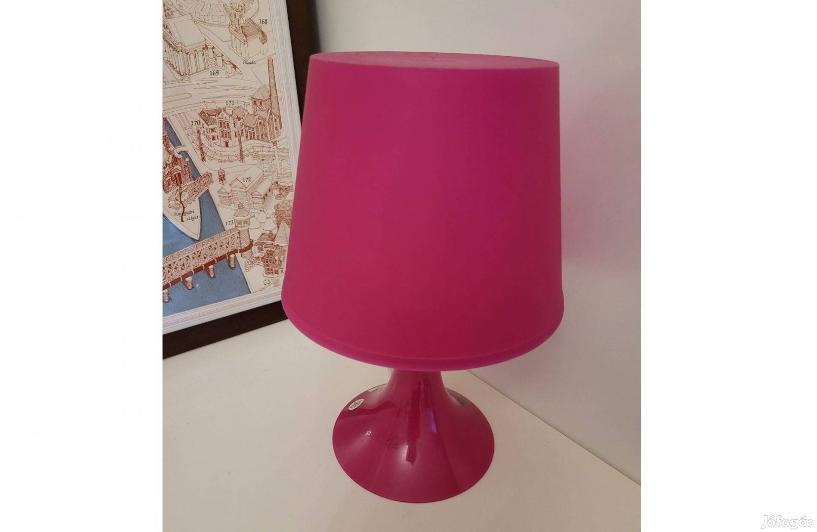 Ikea Lampan asztali lámpa, rózsaszín/pink, 29 cm