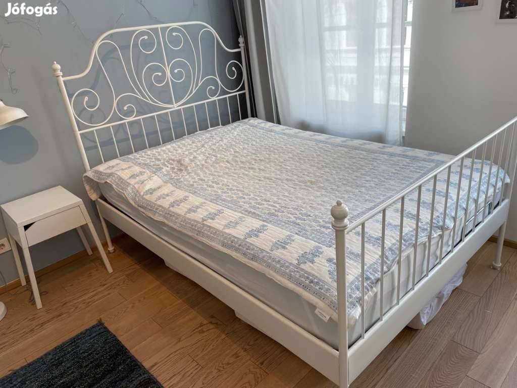 Ikea Leirvik franciaágy 160x200+ágyrács (matrac nélkül)