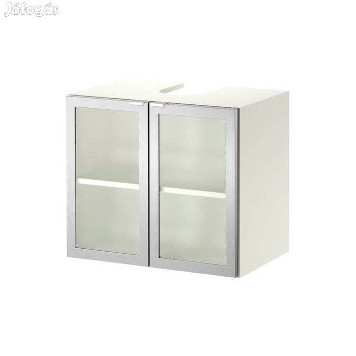 Ikea Lillangen Mosdószekrény 2 ajtóval, fehér, alumínium