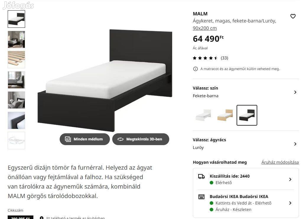 Ikea Malm ágy keret használtan eladó