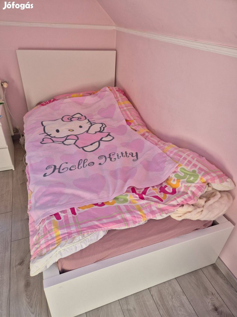 Ikea Malm fehér ágy 90x200