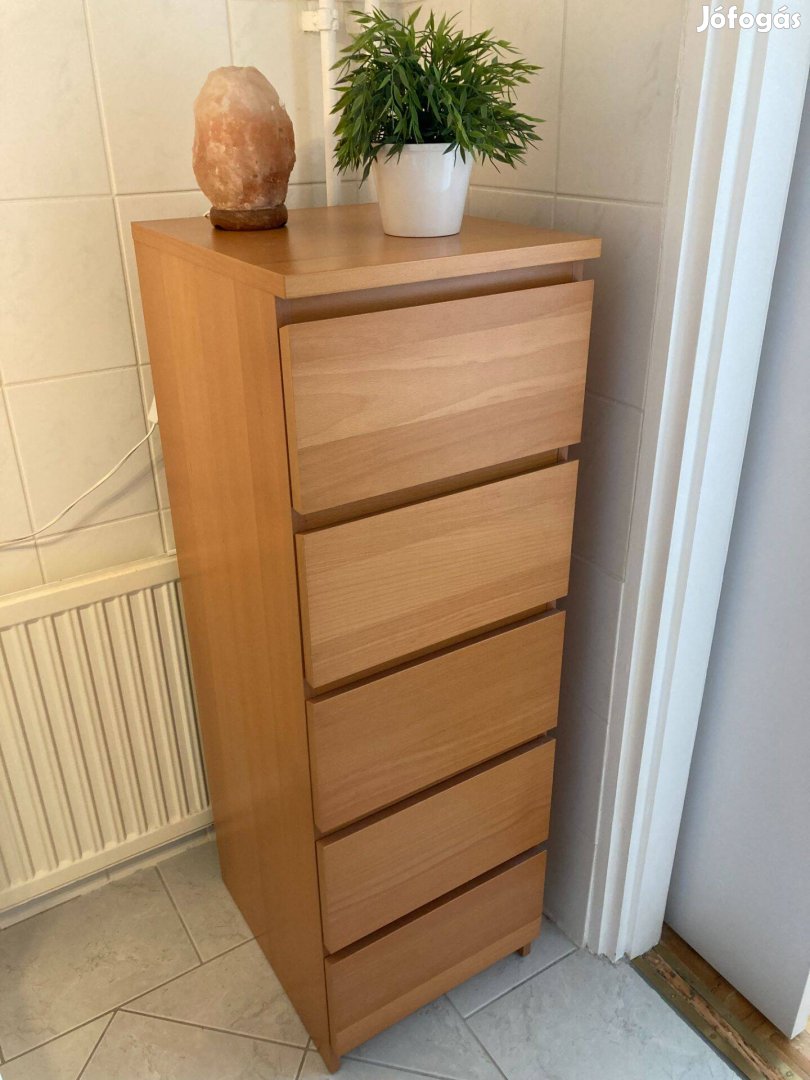 Ikea Malm ötfiókos 5 fiókos barna komód