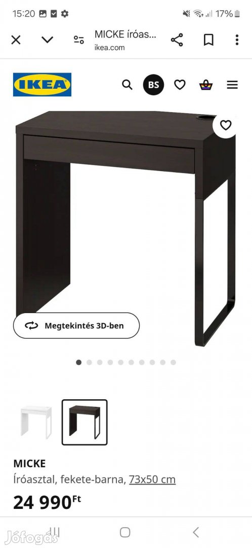 Ikea Micke íróaszgal+szék eladó