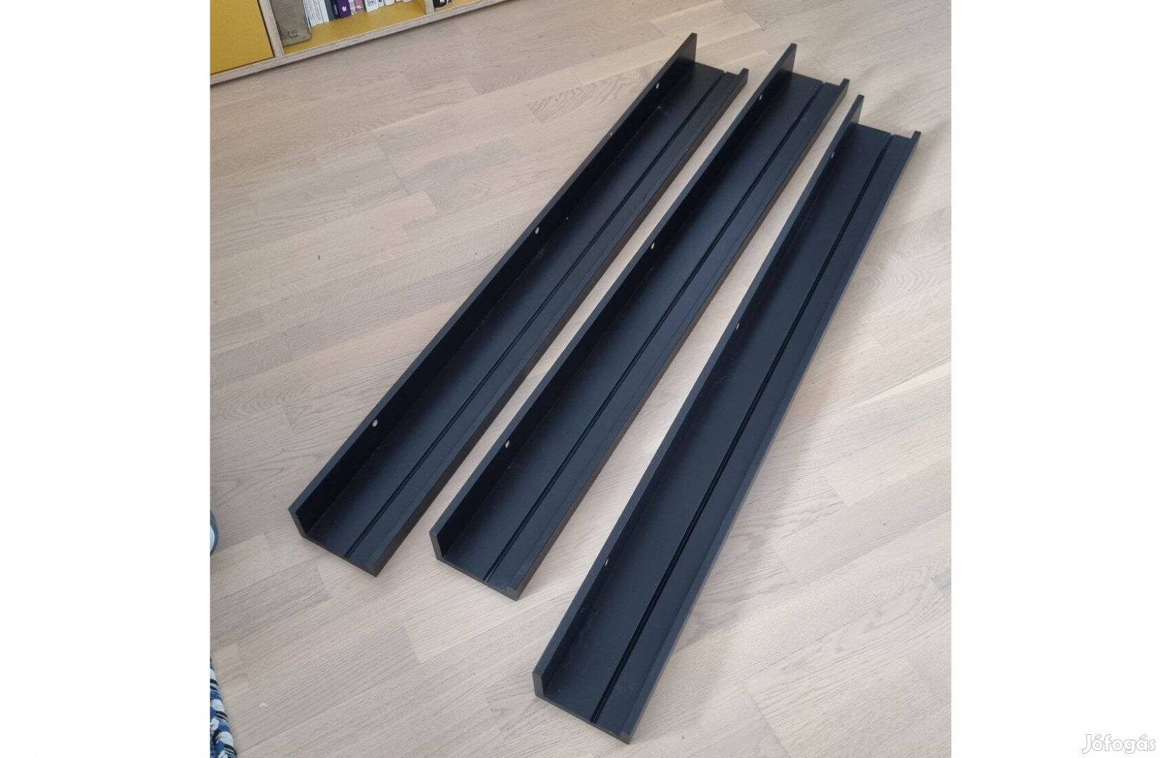 Ikea Mosslanda fekete polc, hosszú, 3 db