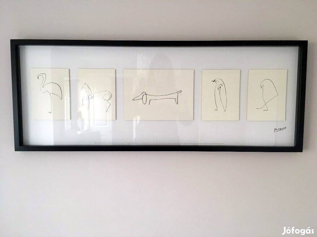 Ikea Picasso absztrak kép, egyvonalas rajzok eladó