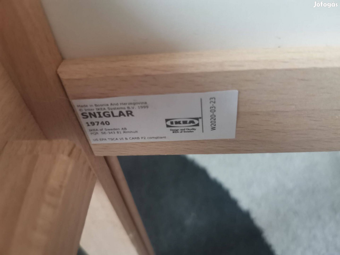 Ikea Sniglar gyerekágy ágyráccsal, matraccal