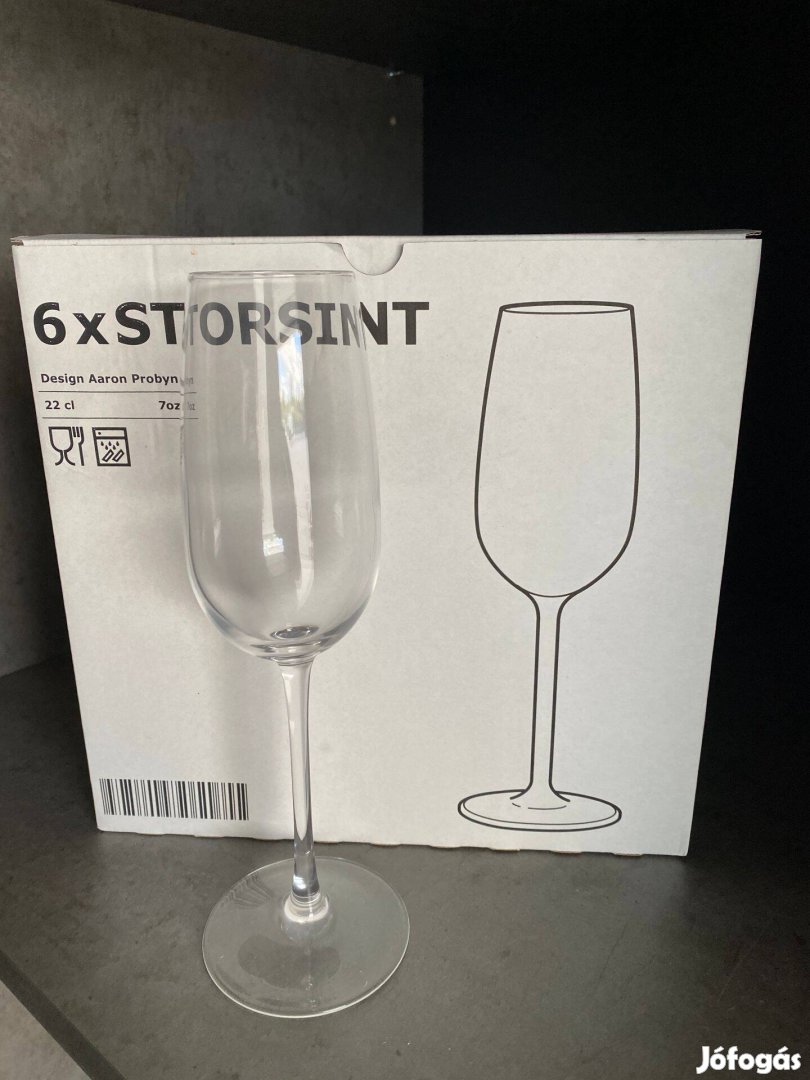 Ikea Storsint 22cl pezsgőspohár