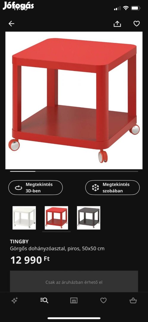 Ikea Tingby dohanyzoasztal