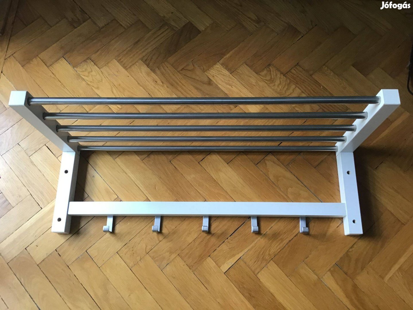 Ikea Tjusig Kalaptartó polc, fehér, 79 cm